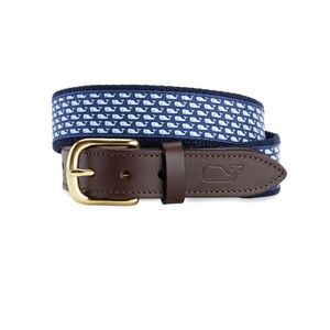 Vineyard Vines Boy’s Whale Canvas Club Belt Nautical Navy SZ 28